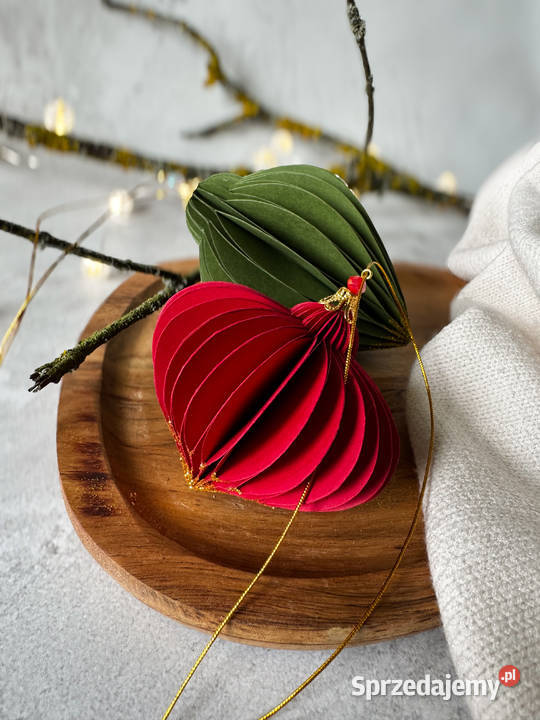 Unikalne retro zawieszki bombki handmade zestaw Zielona Góra