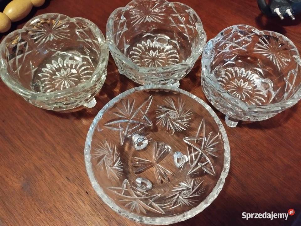kryształowe półmiski 4 sztuki lubuskie Gorzów Wielkopolski