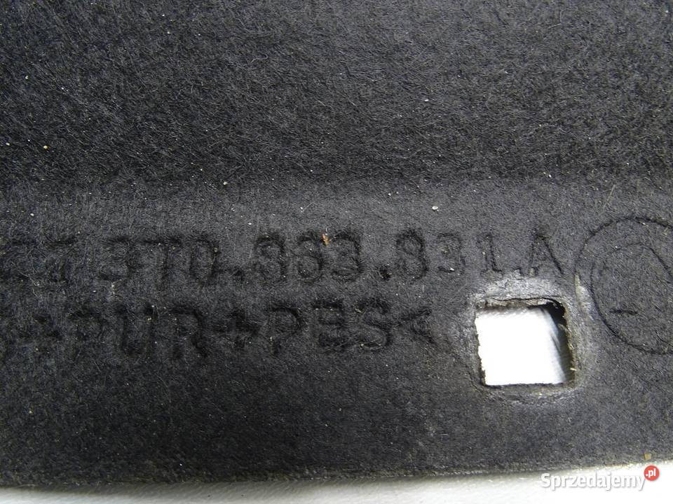 WYGŁUSZENIE PODBITKA MASKI SPINKI 3T0863831A Elementy wygłuszające
