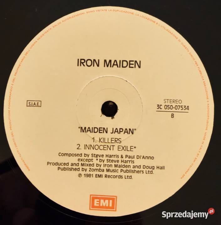 Iron Maiden Maiden Japan EP 1981 EMI Vinyl Kamienna Góra
