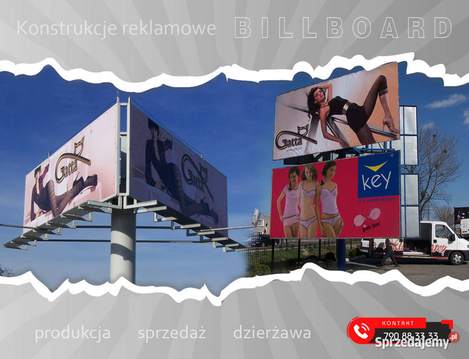projekt konstrukcja 5m x 7 m billboard trójkąt Trzebinia