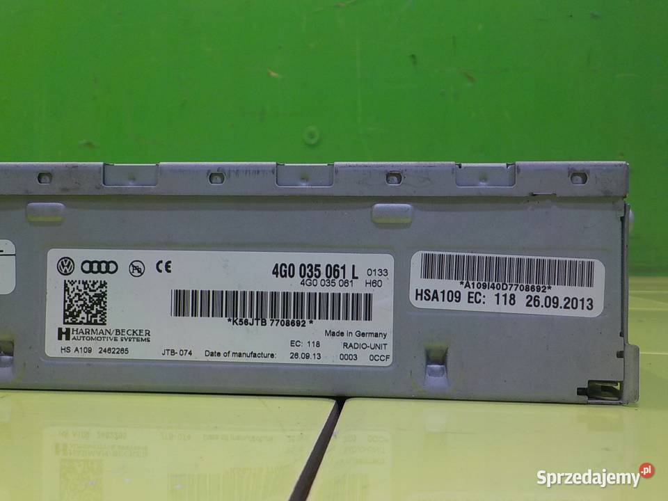 AUDI A4 B8 LIFT 20 TDI SEDAN modul tuner radia Wyposażenie elektryczne Suków