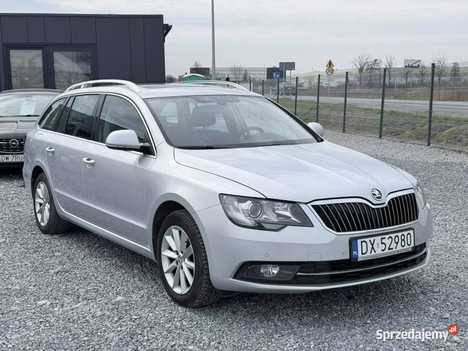 koda Superb 16 TDI 105 2014r panorama navi lift wspomaganie kierownicy dolnośląskie Wojkowice