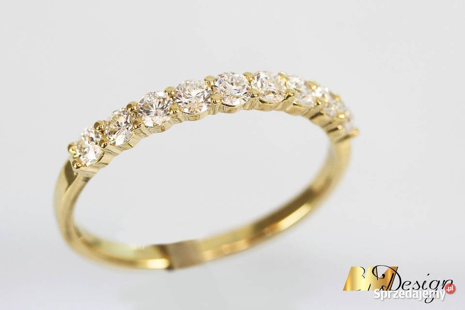 Pierścionek obrączka z diamentami 059 ct z Rzeszów