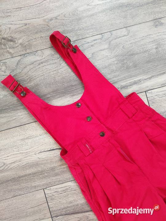 Czerwone Ogrodniczki Jeansowe Vintage Cross 34 Jasło