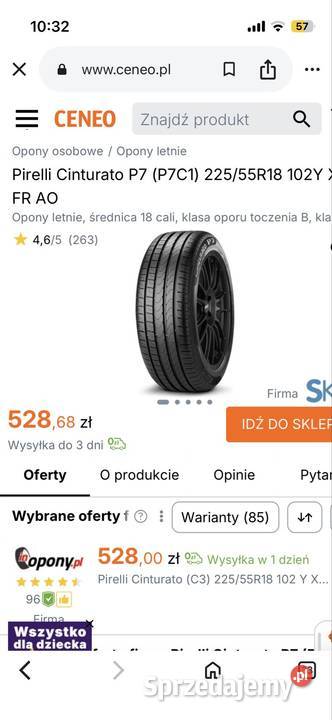 Opony letnie Pirelli Cinturato P7 225x55x18 Pirelli Samochodowe Gliwice