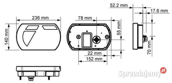 Lampa tylna zespolona LED lewa SMART 12V Kamionna