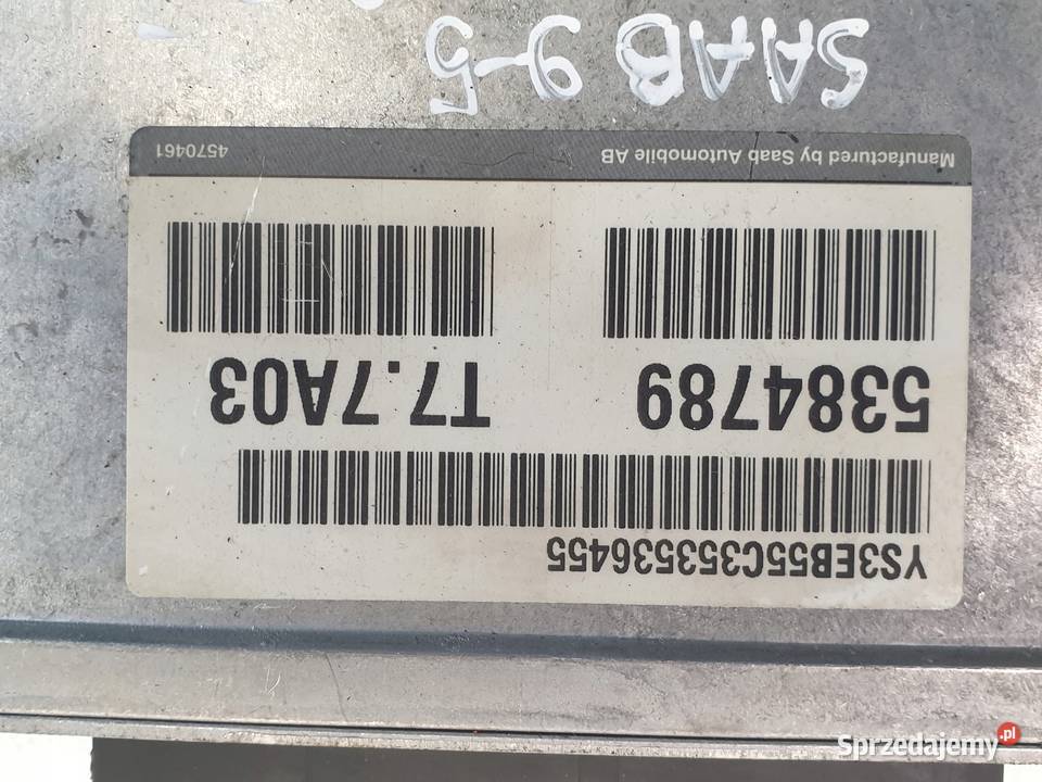 Saab 95 95 20 T turbo STEROWNIK SILNIKA 55559333 osobowe Komputery Rudka