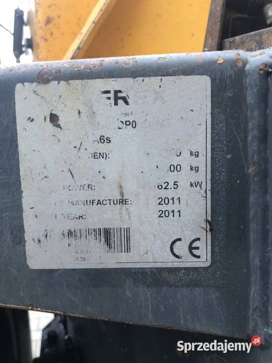 Wozidło 6t obrotowe terex 6000 6ton 2011 rewers 2200h Ropczyce