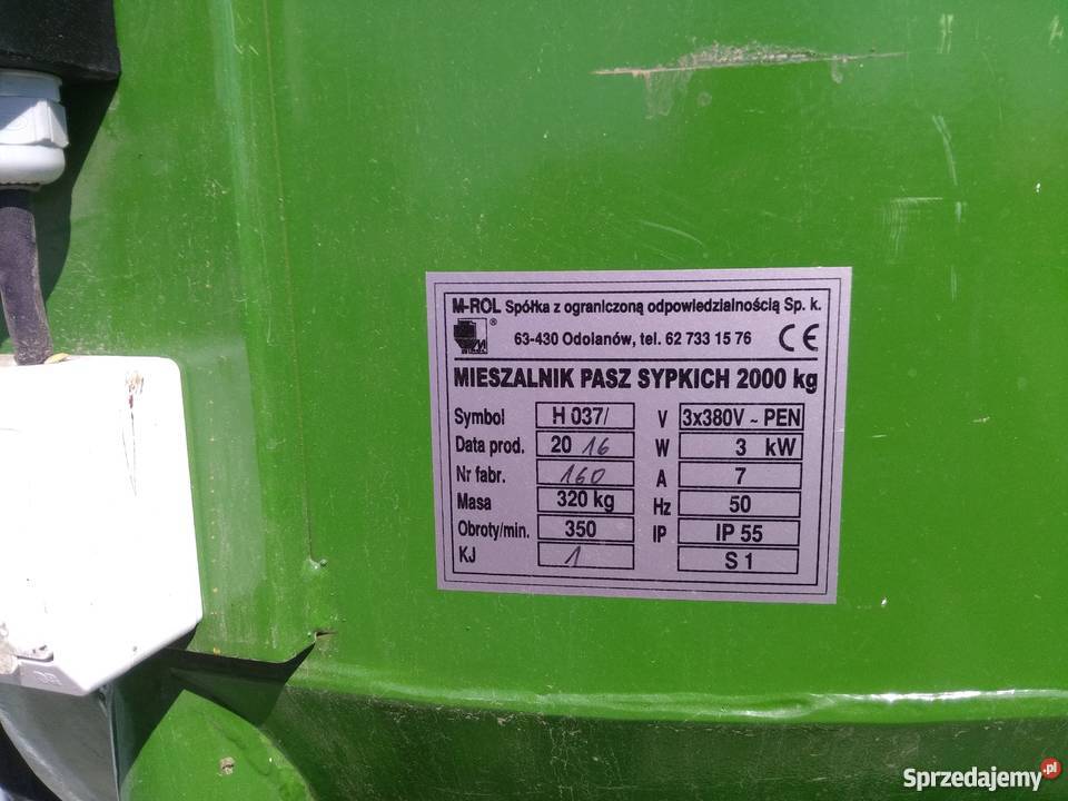 Mieszalnik Pasz MROL 2000 Rusiec sprzedam