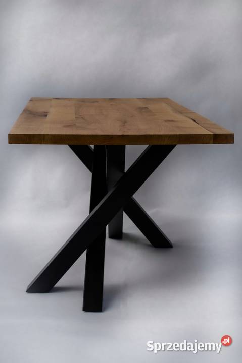 Stół dębowy Matrix industrialny stół jadalny 76cm Kraków