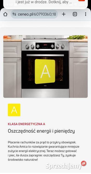 Kuchenka gazowa nowa wolnostojące dolnośląskie Kudowa-Zdrój sprzedam
