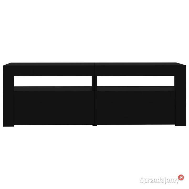 Szafka pod TV z oświetleniem LED czarna Warszawa