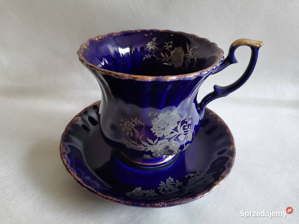 Stara filiżanka porcelana kobaltowa Chodzież Katowice