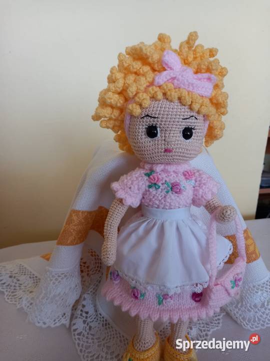 Ręcznie robiona na szydełku lalka z garderobą kujawsko-pomorskie Bydgoszcz