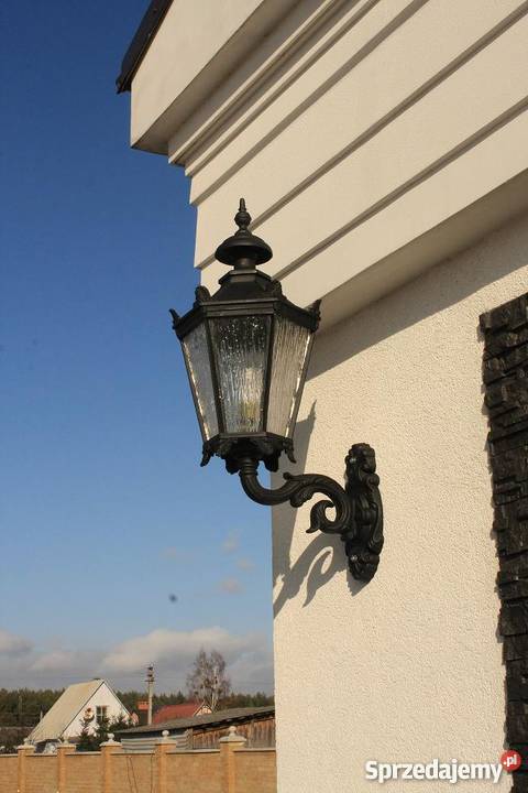 KLOSZ ŻELIWNY LAMPA LAMPION KINKIET OŚWIETLENIE
