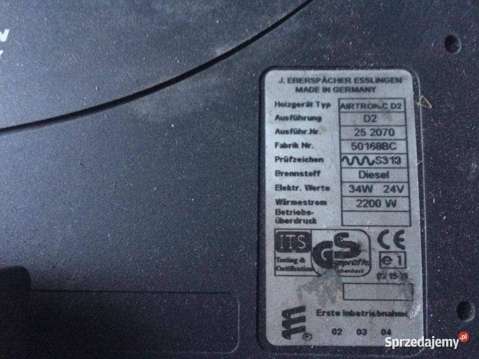 Air Tronic D2 24V Ogrzewanie DAF MAN IVECO ciężarowe Maszewo
