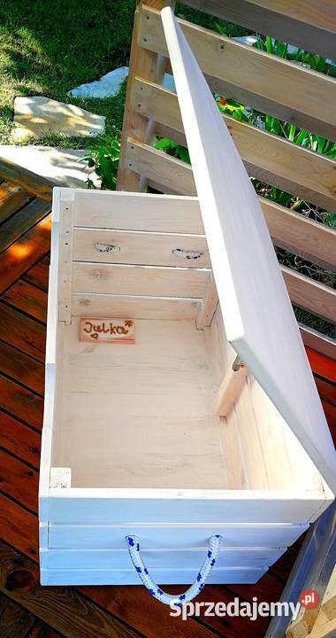 Skrzynia stolik kawowy skrzynia na zabawki pufa Radków