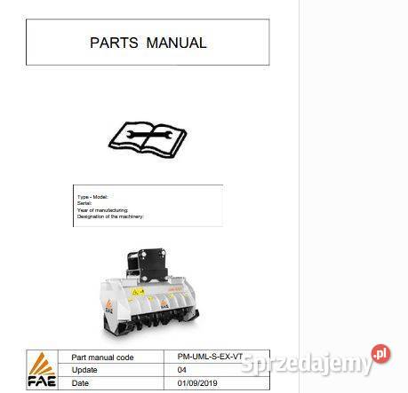 FAE PM UML S EX VT mulczer katalog części Kielce
