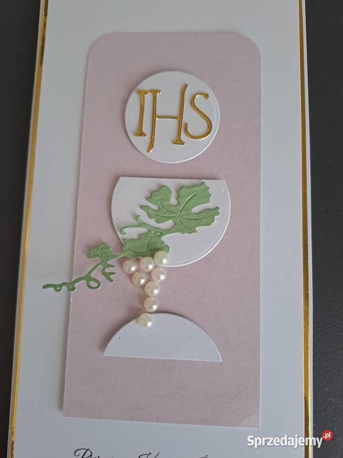 Kartka w kopercie z okazji komunii Strzebiń sprzedam