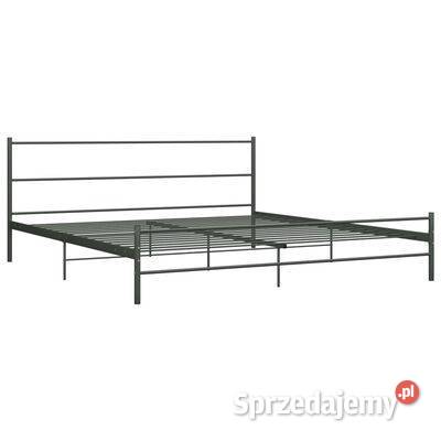 vidaXL Rama łóżka szara metalowa 180 x 200