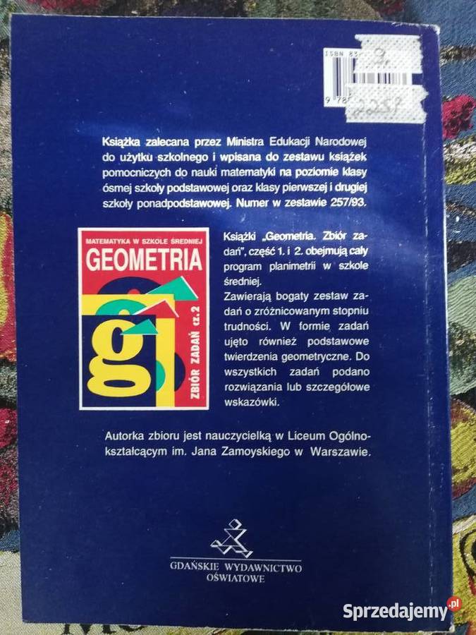Matematyka w szkole średniej Geometria zb zad Podręczniki małopolskie Kraków sprzedam