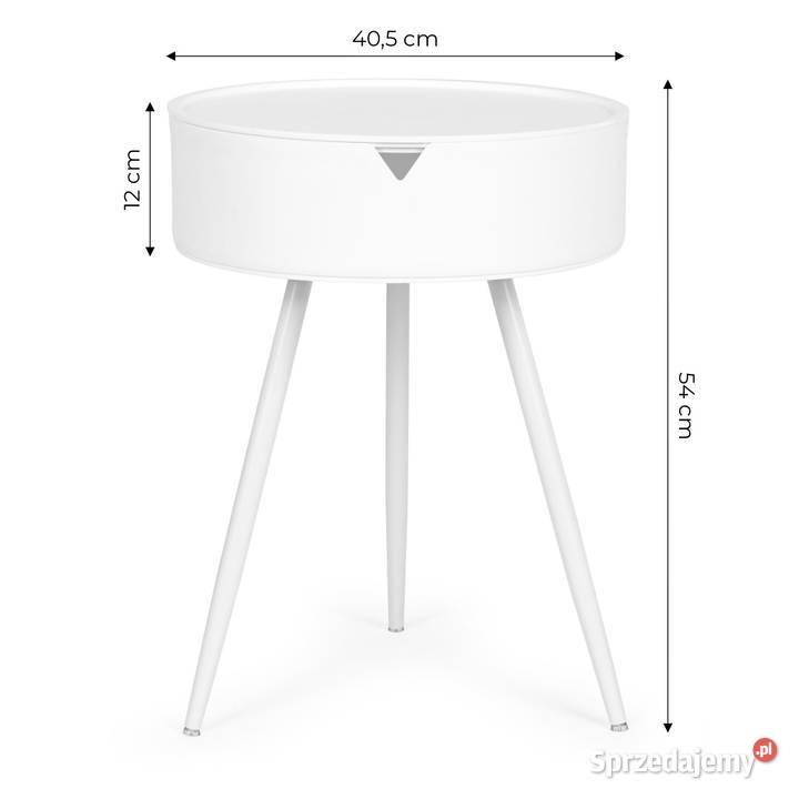 Stolik nocny okrągły stoliczek zdejmowany blat z 40cm Stoły