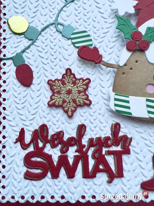 Kartka świąteczna Boźe Narodzenie ręcznie podkarpackie Mielec