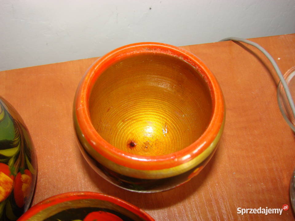 drewniane kolorowe łyżki naczynia Rękodzieło sprzedam