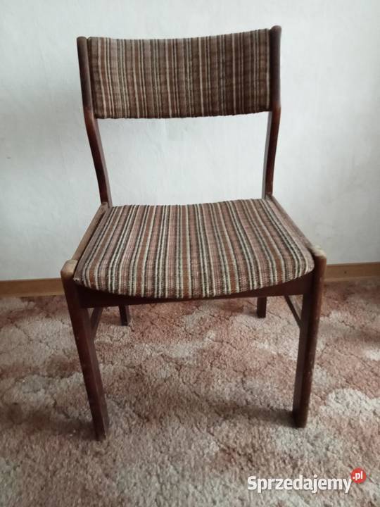 3 Krzesła tapicerowane -PRL.