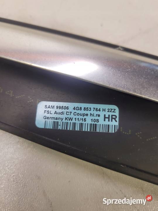 LISTWA CHROM DRZWI PRAWY TYŁ AUDI A7 4G8853764H Przystajń