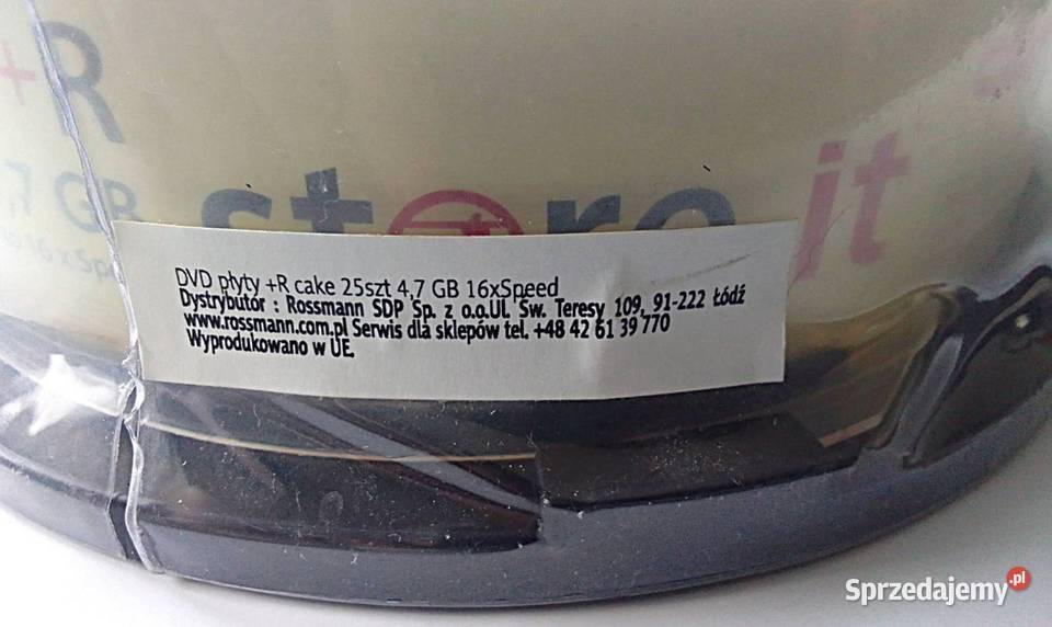 PŁYTA storeit DVDR 47 GB 16 x Speed 25 Cakebox zachodniopomorskie Rewal sprzedam