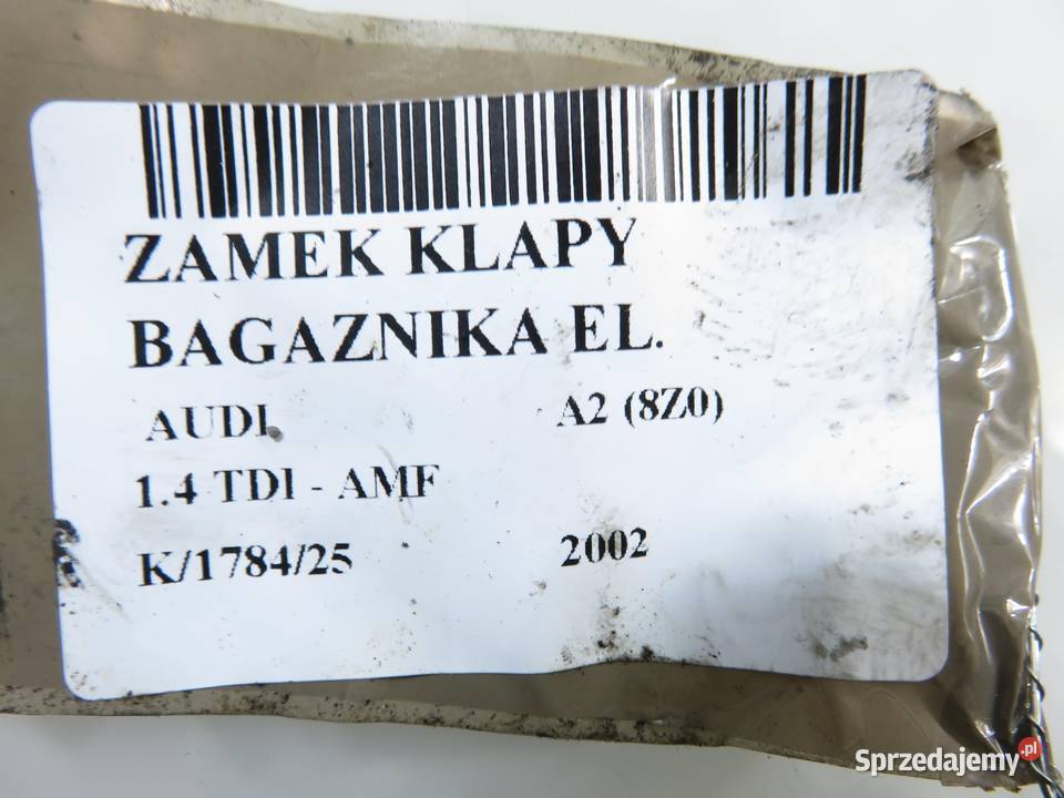 ZAMEK KLAPY AUDI A2 8Z0 osobowe sprzedam