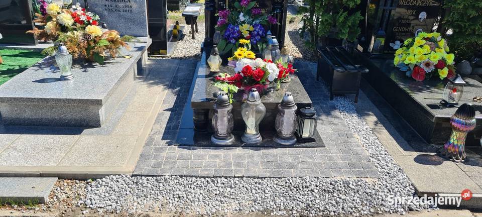 Ułożenie kostki na cmentarzu opaska na grób dolnośląskie Wrocław usługi budowlane
