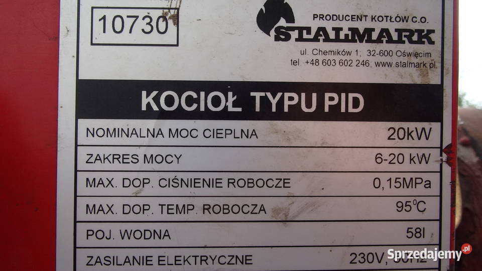 Piec co STALMARK 20 KW