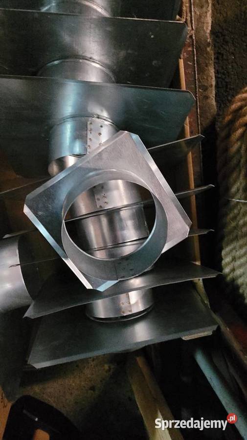 Nierdzewny kominek na rurę 200mm kolanka rury sprzedam