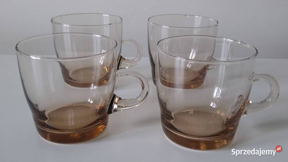 Szklanki Szklaneczki Brązowe z uchwytem Antyki, Sztuka, Kolekcje