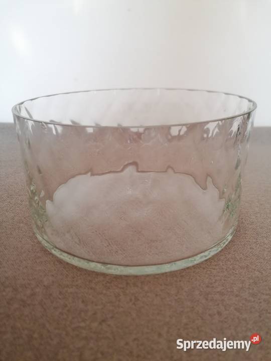 Misa szklana prosta kanelowana wysokość Łódź