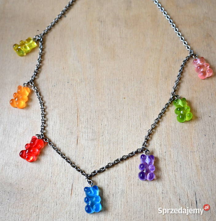 Naszyjnik z żelkami kolorowe misie
