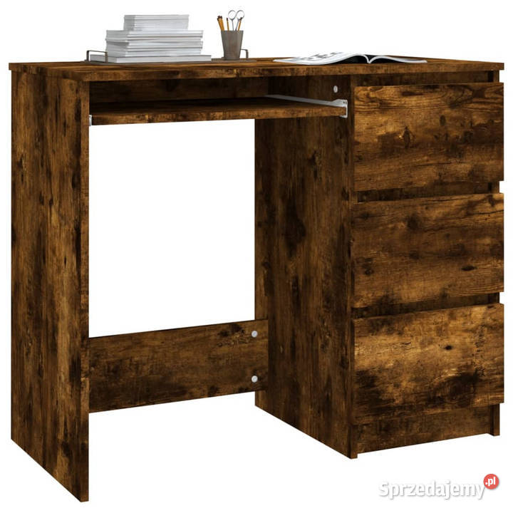 Biurko przydymiony dąb 90x45x76 materiał Warszawa
