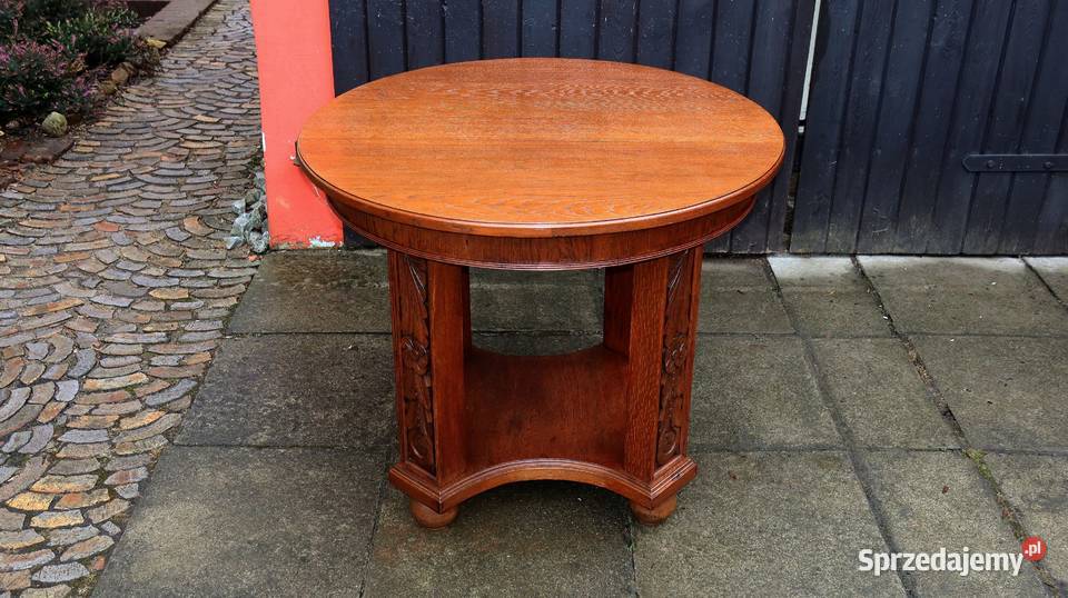 Unikatowy Okrągły Stół Stolik Jadalniany Kawowy Meble Ziębice