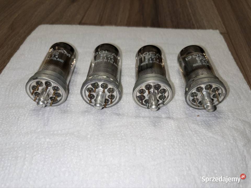 Lampy elektronowe POLAM EF22 sparowane 4