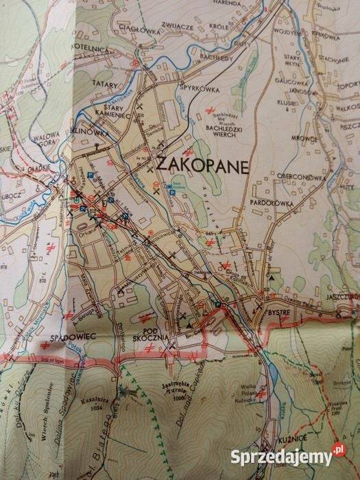 Mapa turystyczna Tatrzańskiego Parku Narodowego Mapy i przewodniki Dąbrowa Górnicza