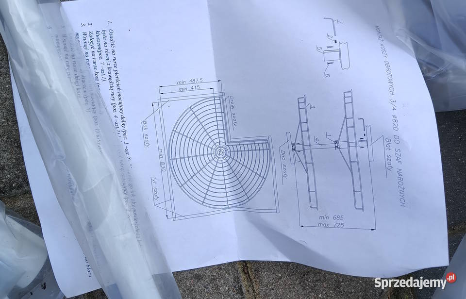 Sprzedam kosz obrotowy do szafki narożnej Drużbice-Kolonia