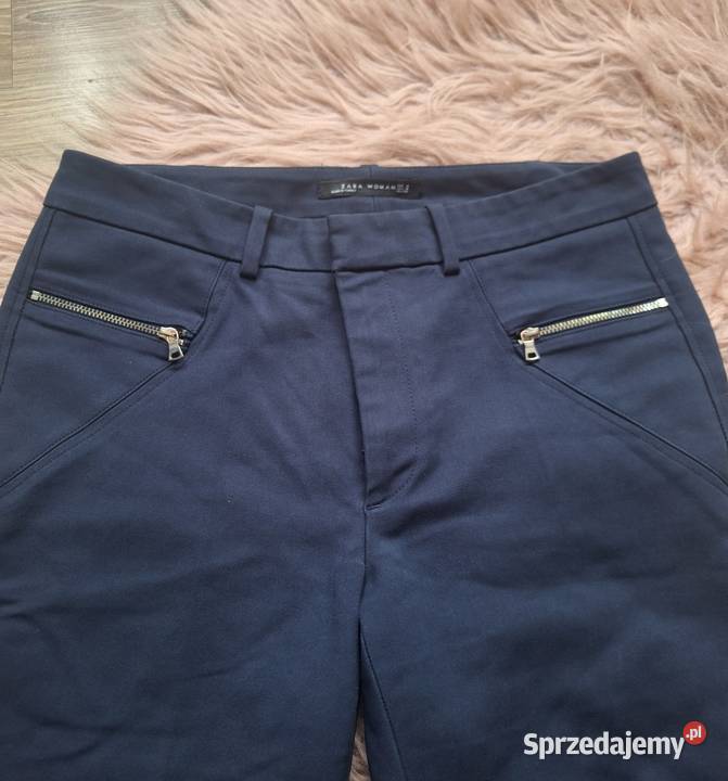 Eleganckie elastyczne granatowe spodnie Rozmiar 38(M) Kraków