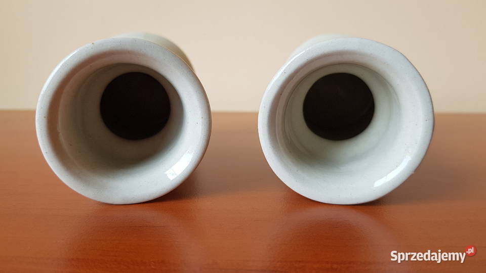 2x świecznik ceramiczny Bolesławiec Wolanin Dąbrowa Górnicza