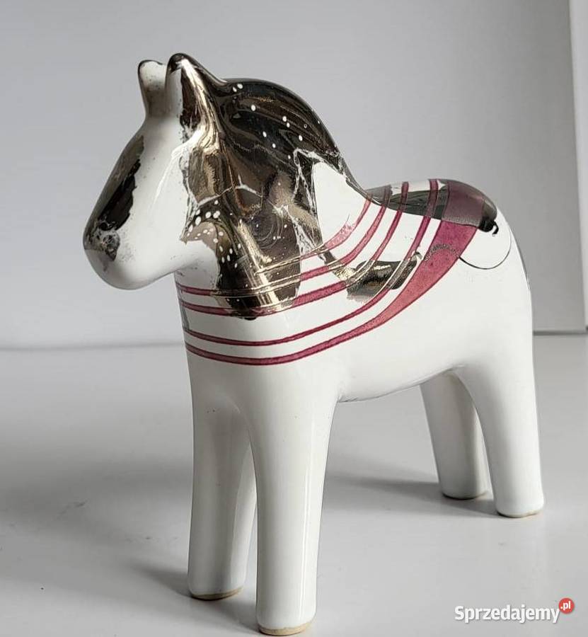 Figurka Konik Koń ceramiczny ręcznie malowany Sierakowice