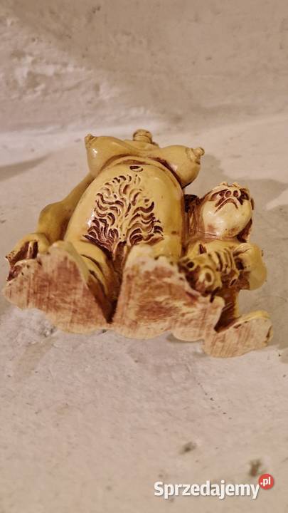 Stara azjatycka FIGURKA JASKINIOWCY vintage Dekoracje i ozdoby Lublin