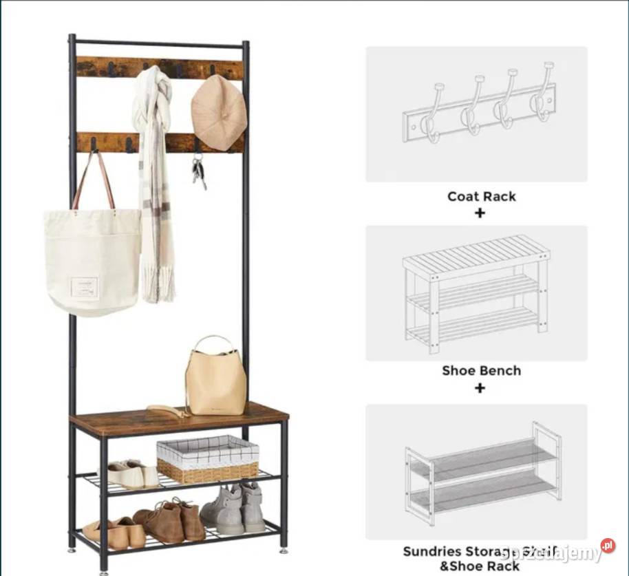 Wieszak na ubrania stojak regał półka