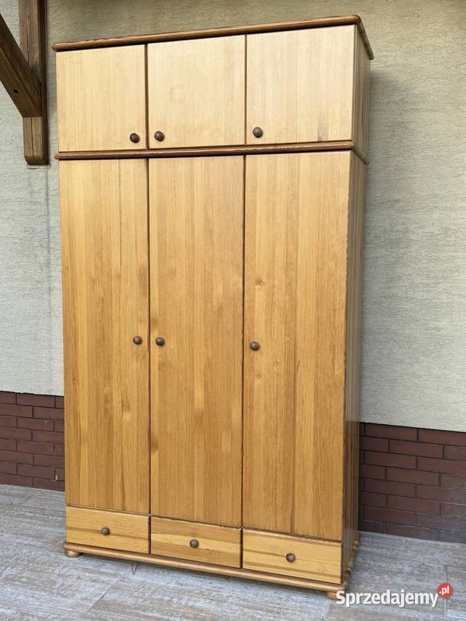 Szafa drewniana 3 drzwiowa z nadstawką Garwolin